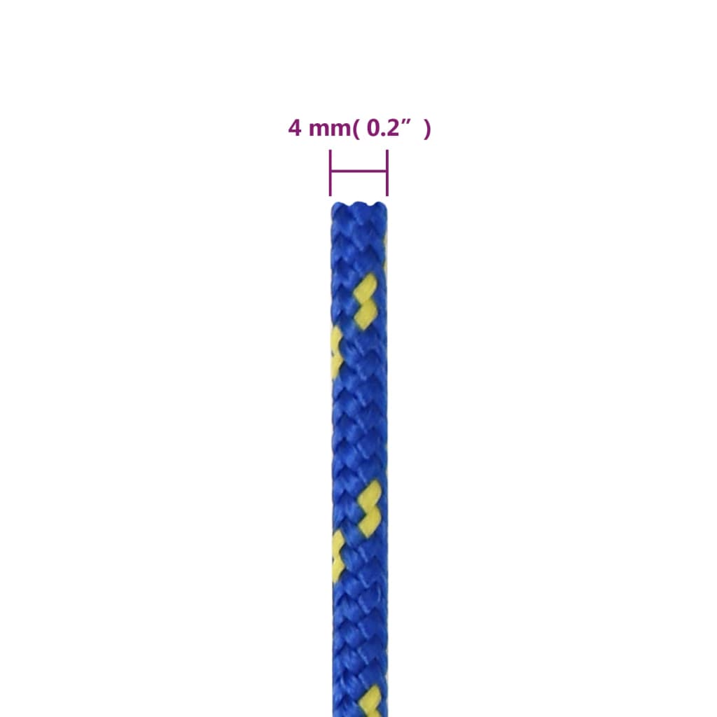 Båttau blå 4 mm 100 m polypropylen