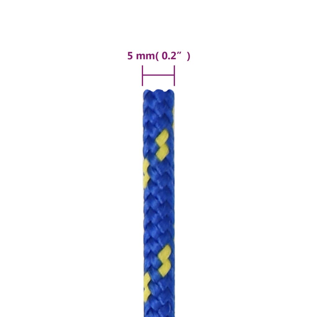Båttau blå 5 mm 100 m polypropylen