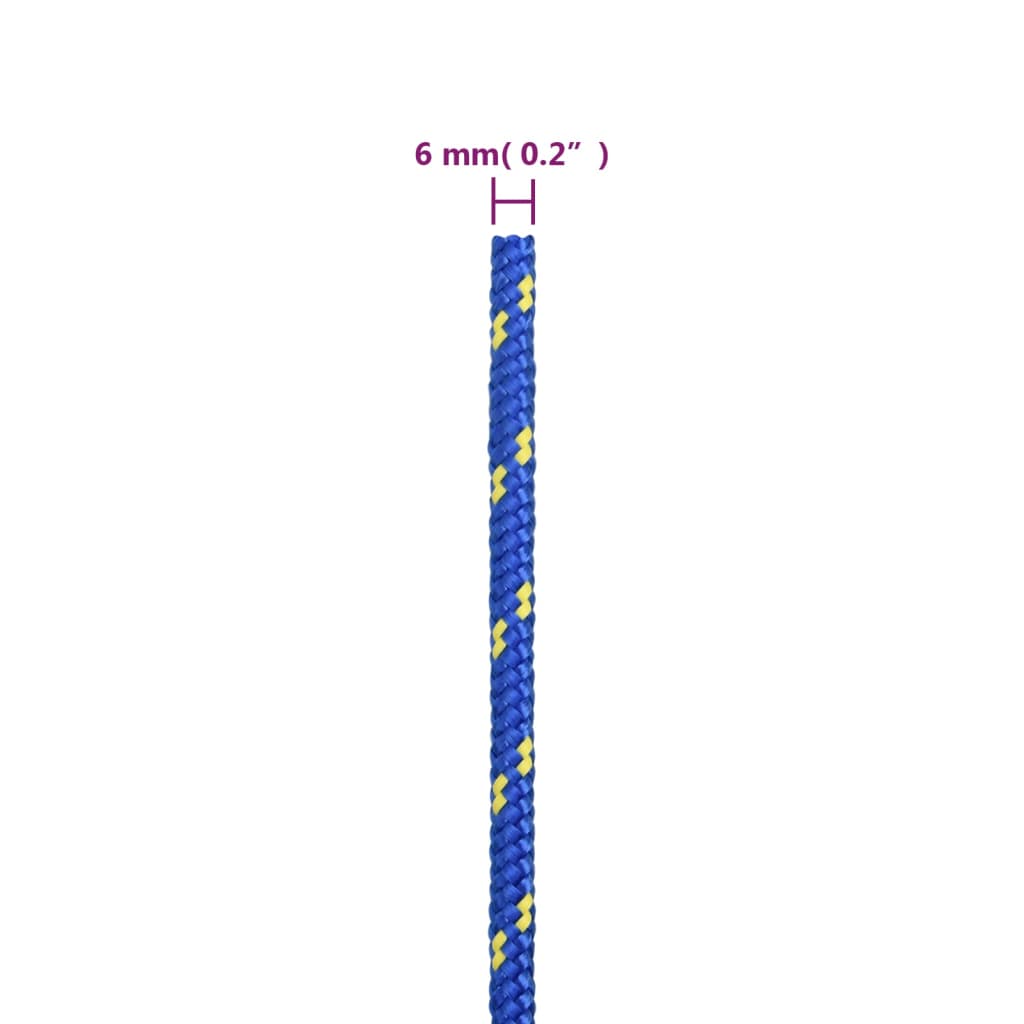 Båttau blå 6 mm 50 m polypropylen