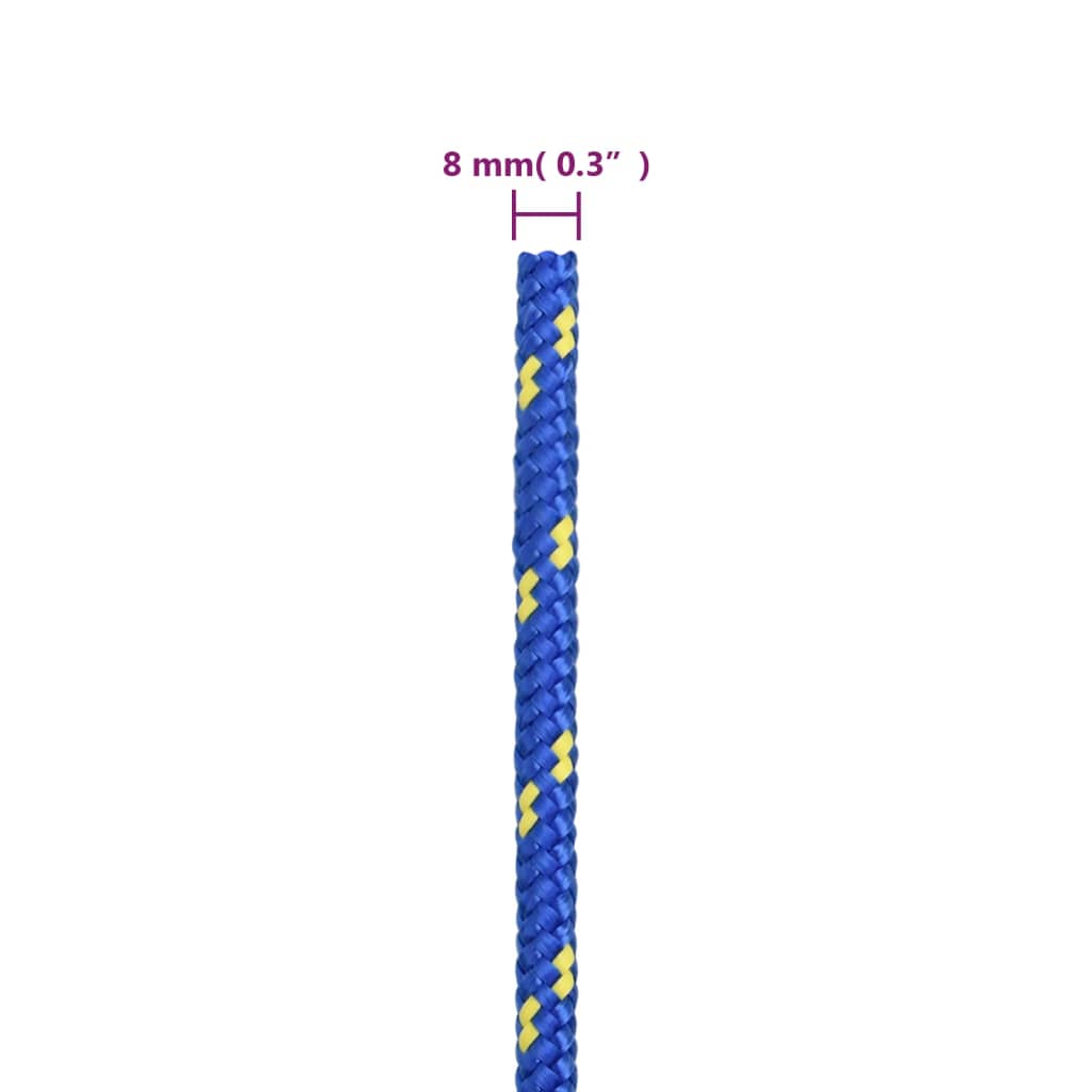 Båttau blå 8 mm 50 m polypropylen