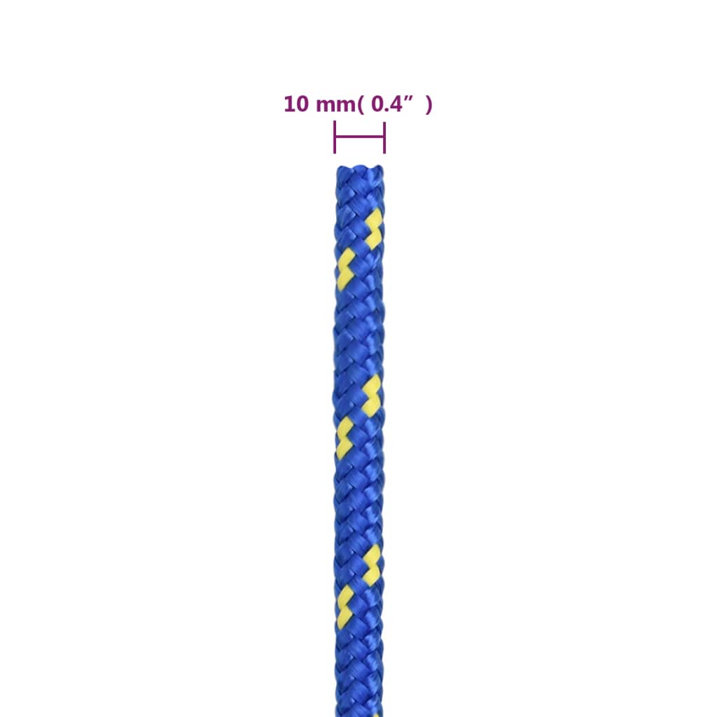 Båttau blå 10 mm 100 m polypropylen