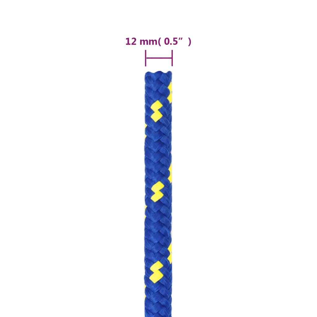 Båttau blå 12 mm 25 m polypropylen