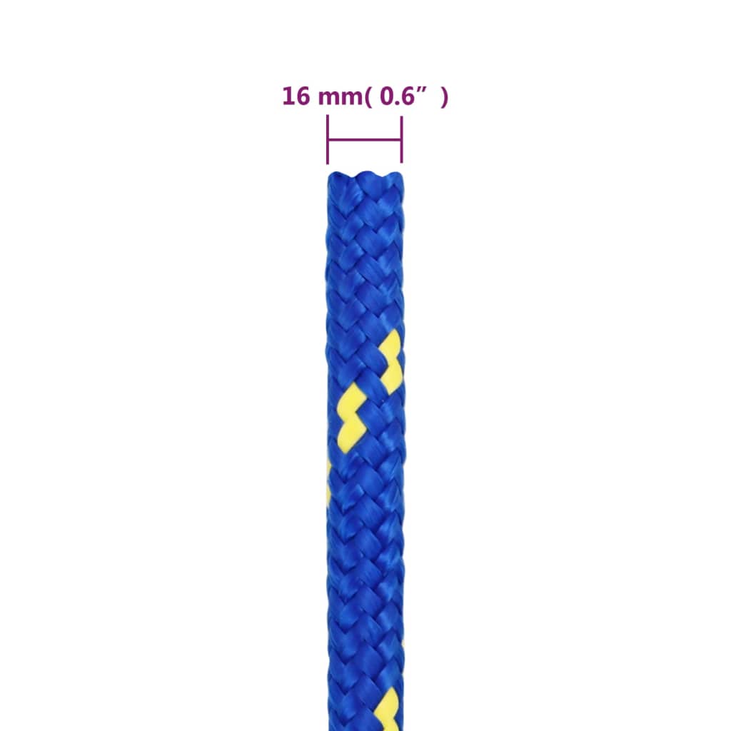 Båttau blå 16 mm 25 m polypropylen