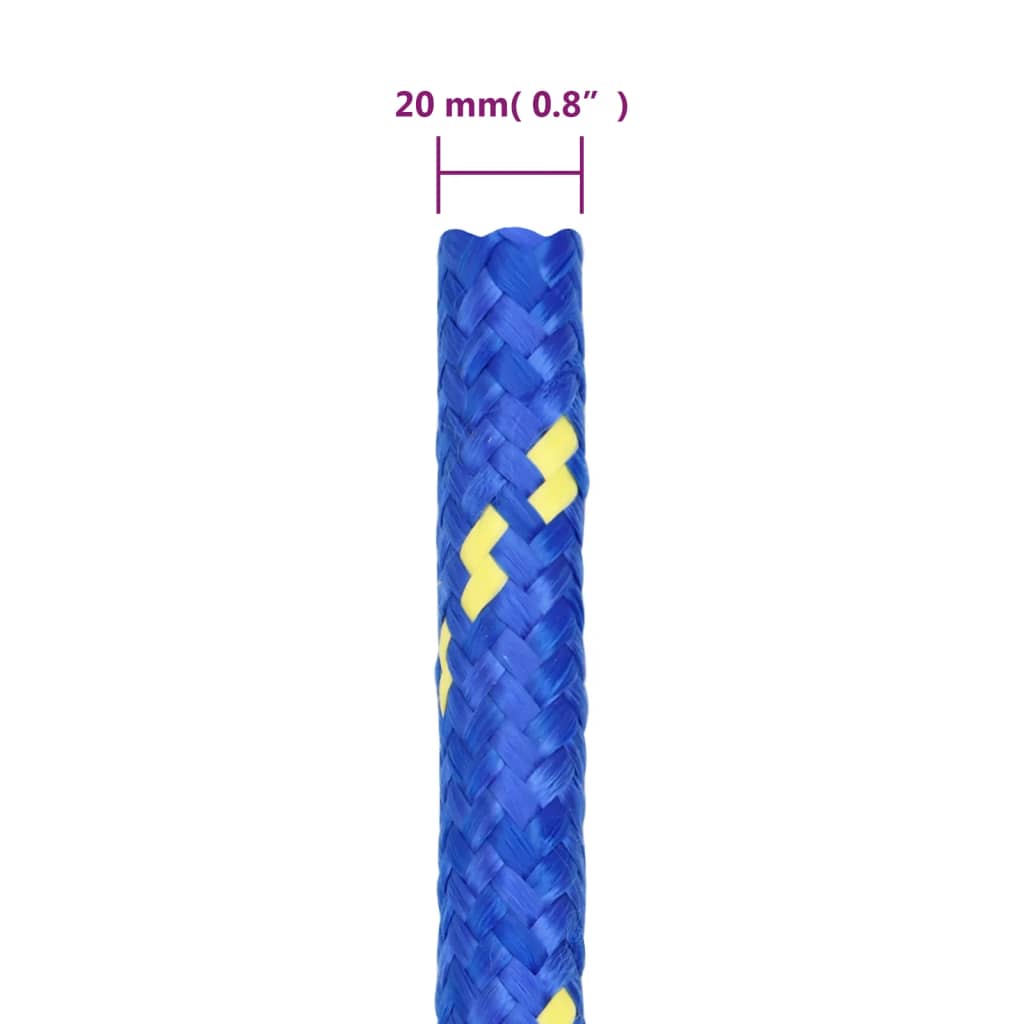 Båttau blå 20 mm 25 m polypropylen