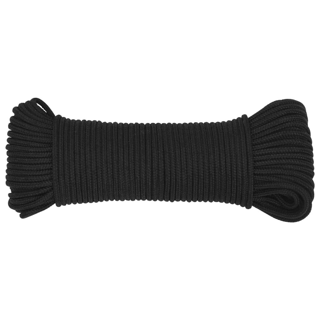 Båttau helsvart 4 mm 500 m polypropylen vidaXL
