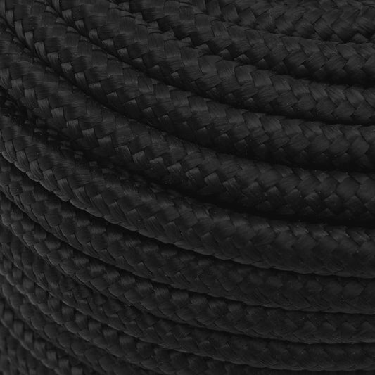 Båttau helsvart 12 mm 100 m polypropylen