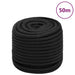 Båttau helsvart 16 mm 50 m polypropylen vidaXL