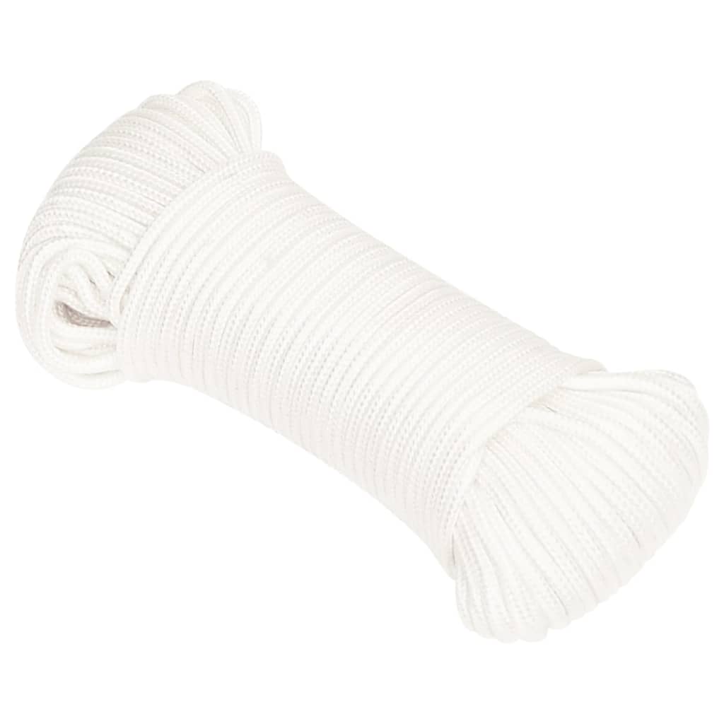 Båttau helhvit 4 mm 50 m polypropylen