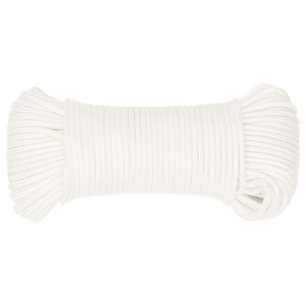 Båttau helhvit 5 mm 25 m polypropylen