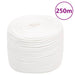 Båttau helhvit 8 mm 250 m polypropylen