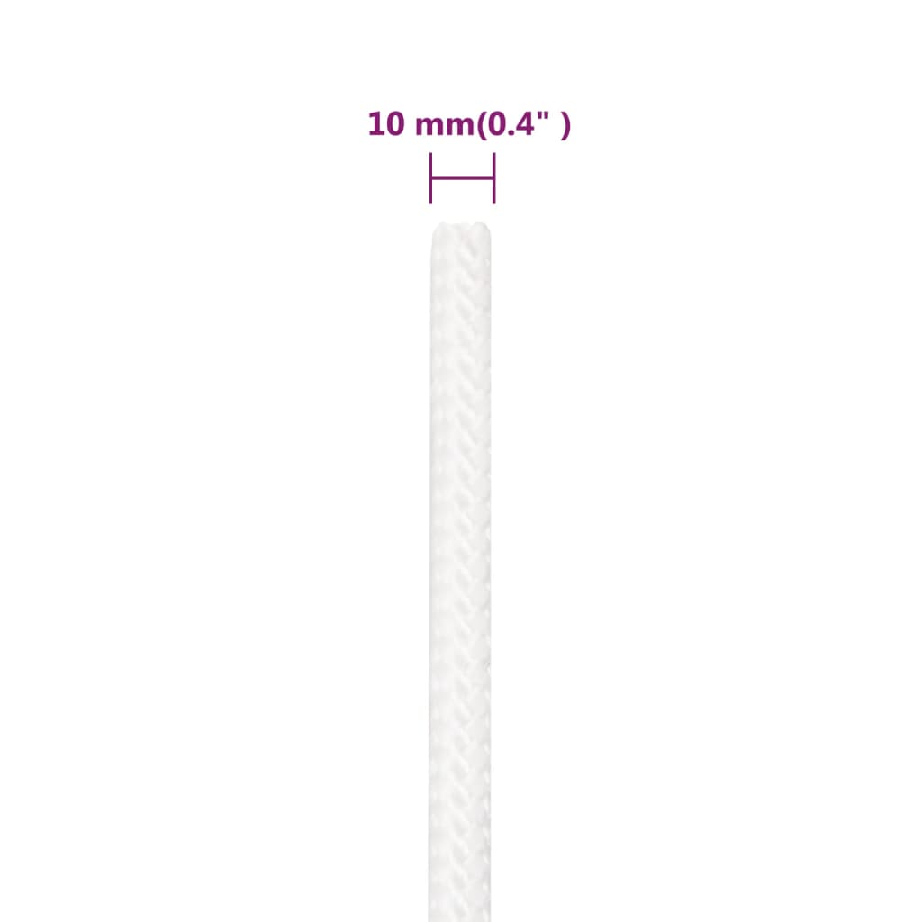 Båttau helhvit 10 mm 50 m polypropylen
