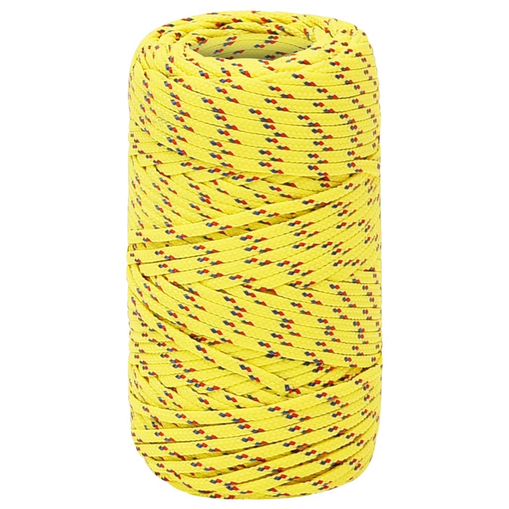 Båttau gul 2 mm 100 m polypropylen