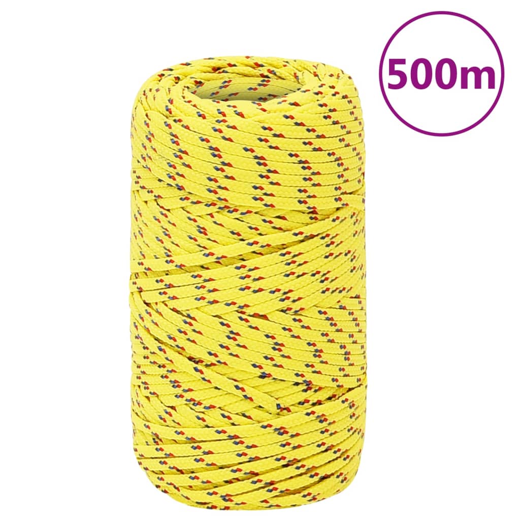 Båttau gul 2 mm 500 m polypropylen