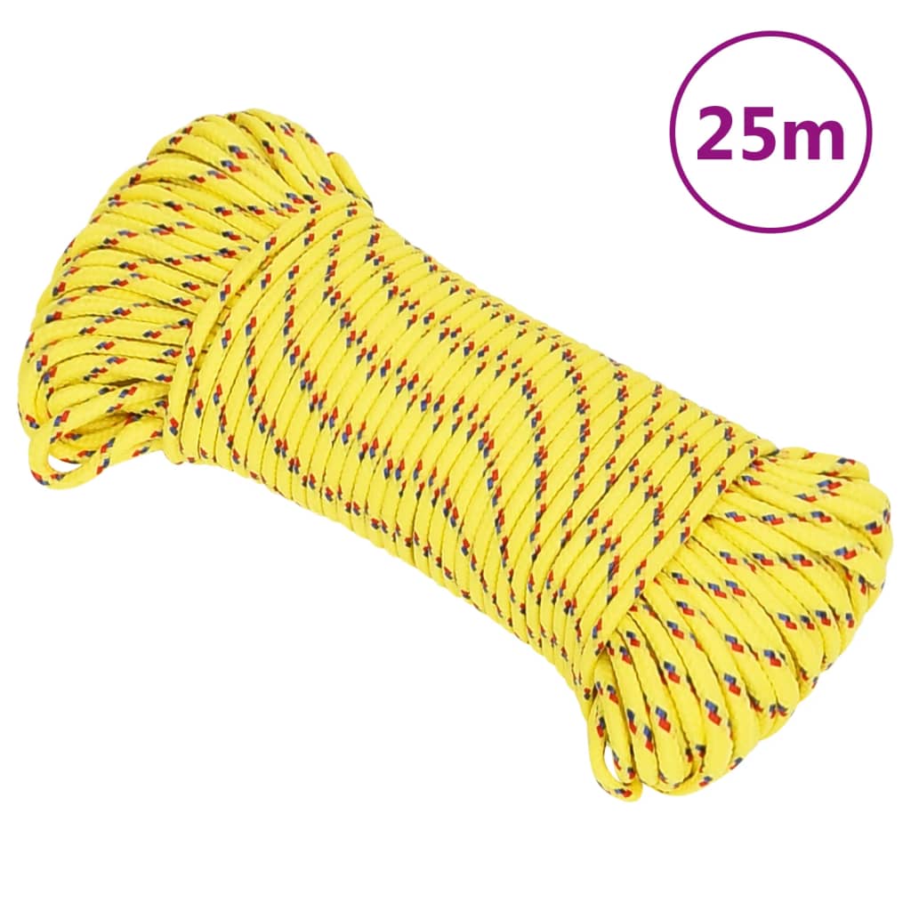 Båttau gul 5 mm 25 m polypropylen