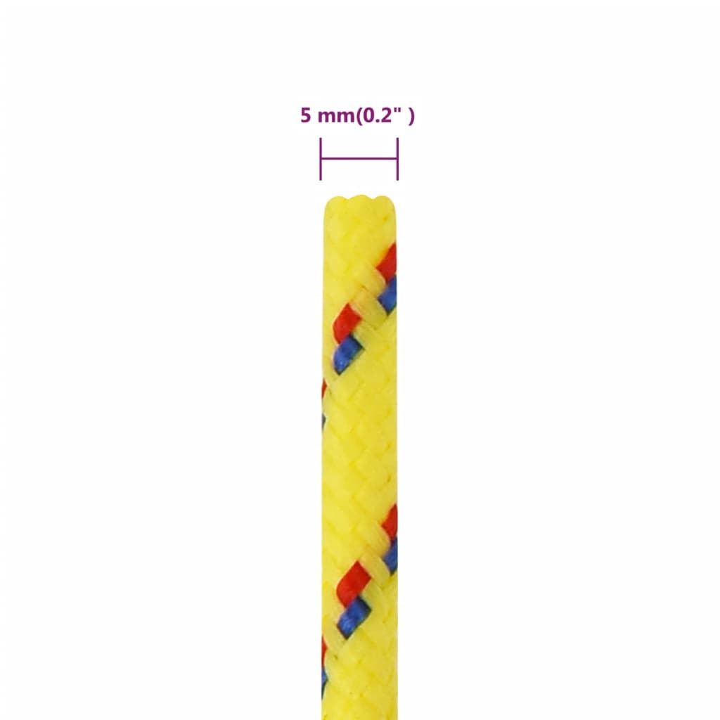 Båttau gul 5 mm 25 m polypropylen