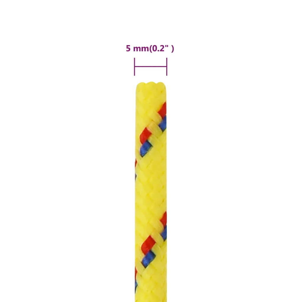 Båttau gul 5 mm 250 m polypropylen