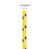 Båttau gul 12 mm 25 m polypropylen