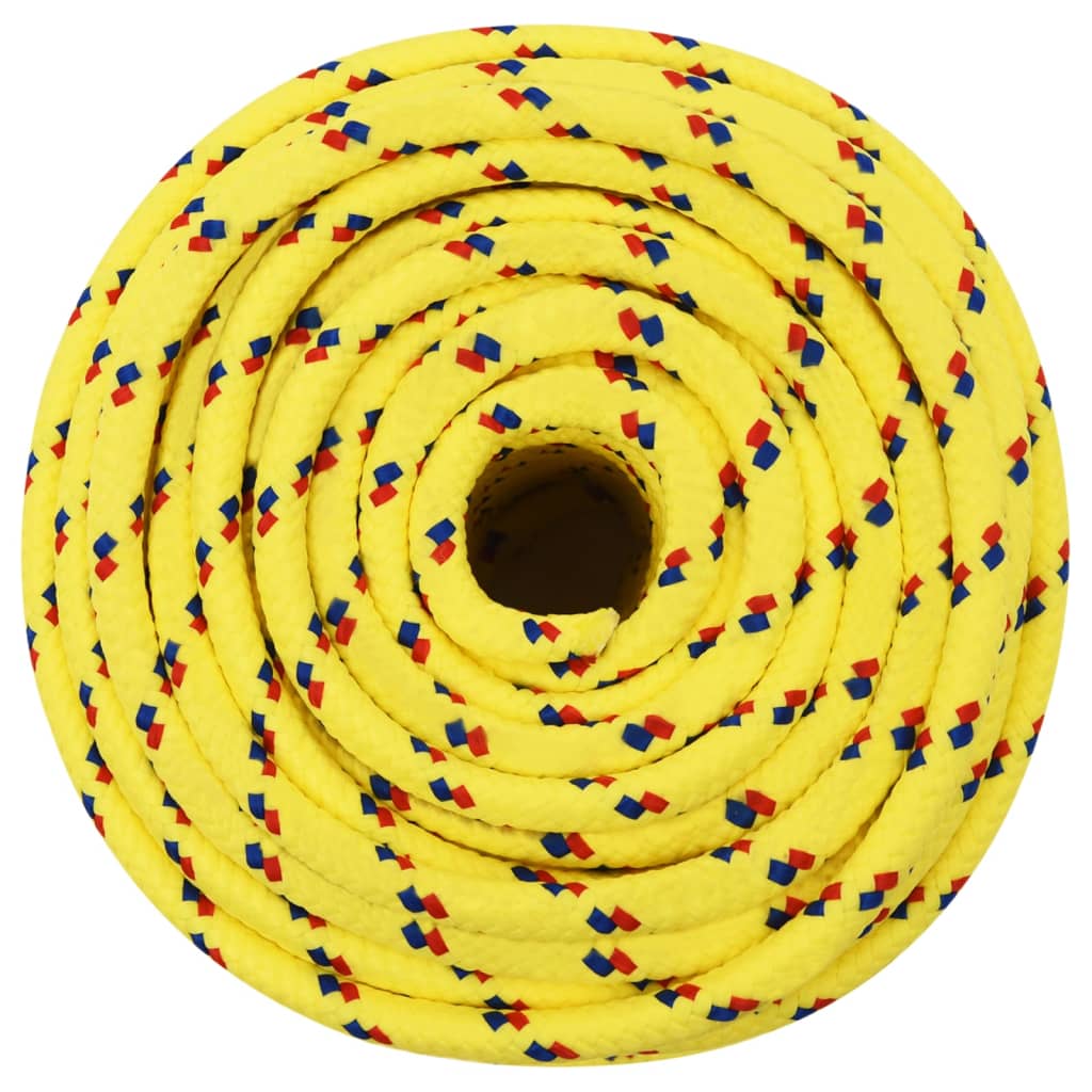 Båttau gul 12 mm 100 m polypropylen