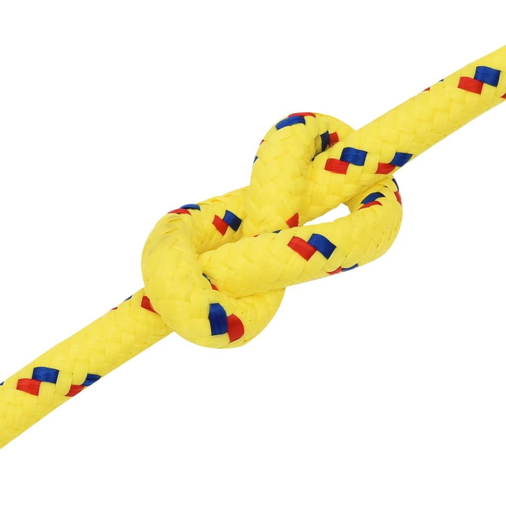 Båttau gul 12 mm 100 m polypropylen