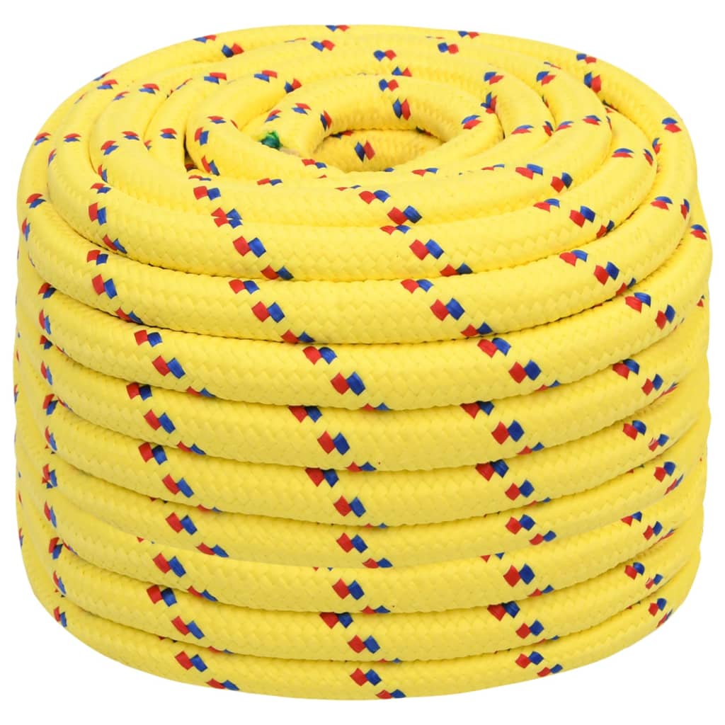 Båttau gul 20 mm 25 m polypropylen