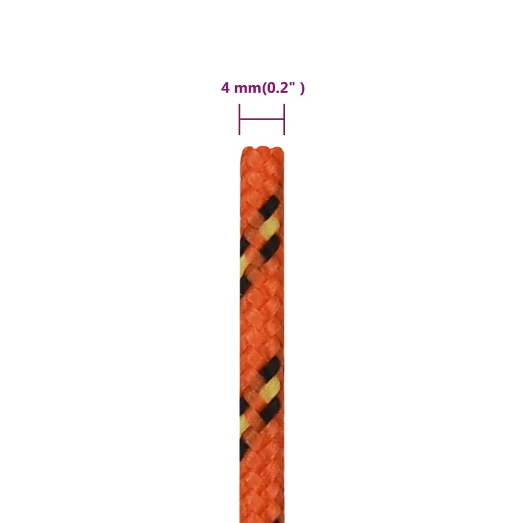 Båttau oransje 4 mm 50 m polypropylen vidaXL