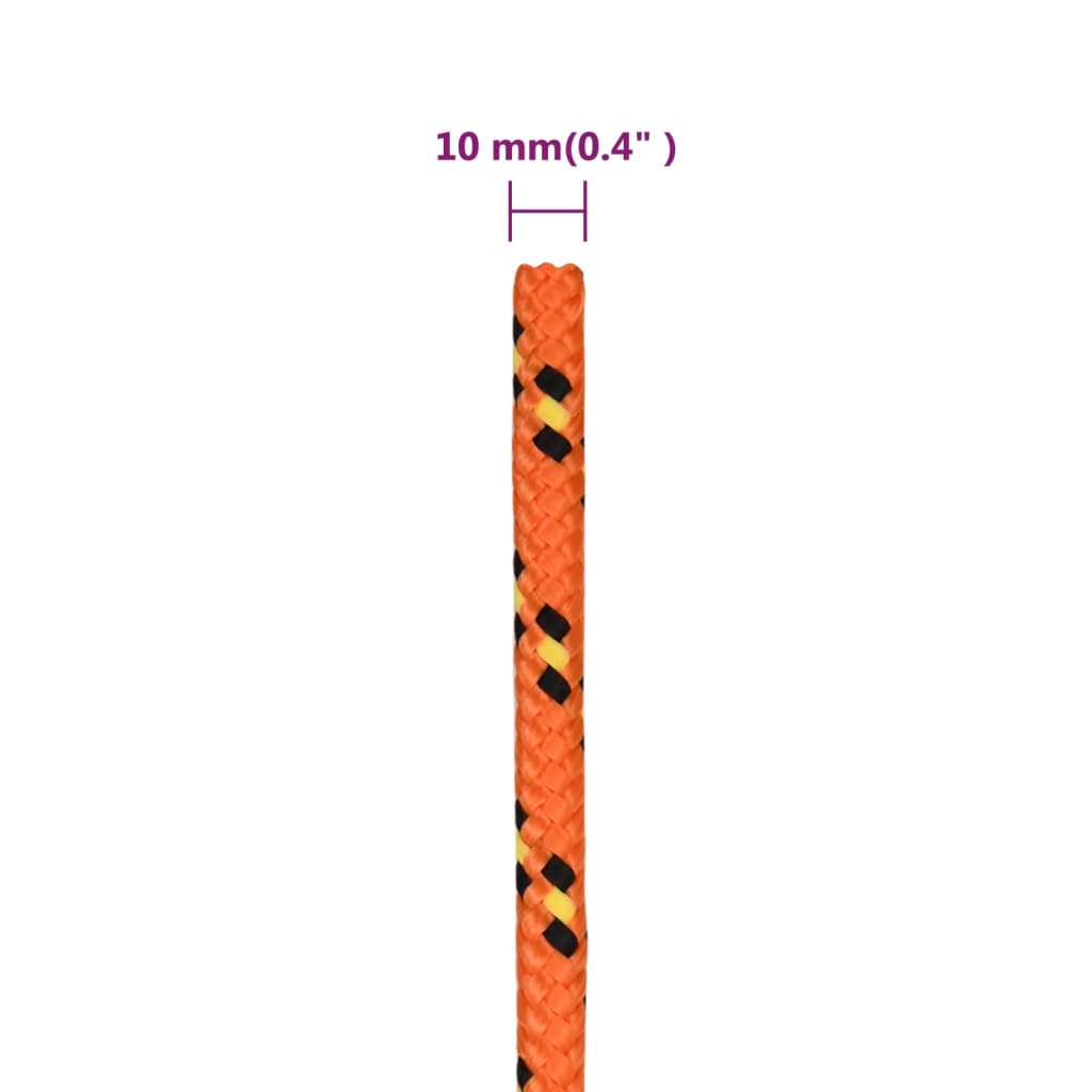 Båttau oransje 10 mm 50 m polypropylen