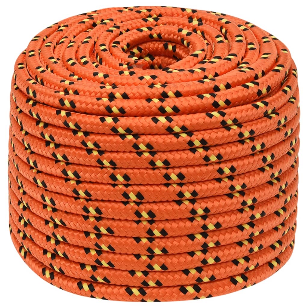 Båttau oransje 14 mm 50 m polypropylen