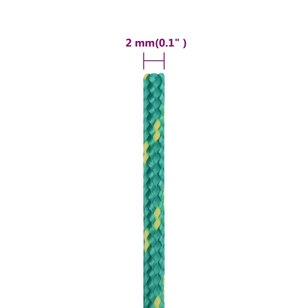Båttau grønn 2 mm 250 m polypropylen vidaXL