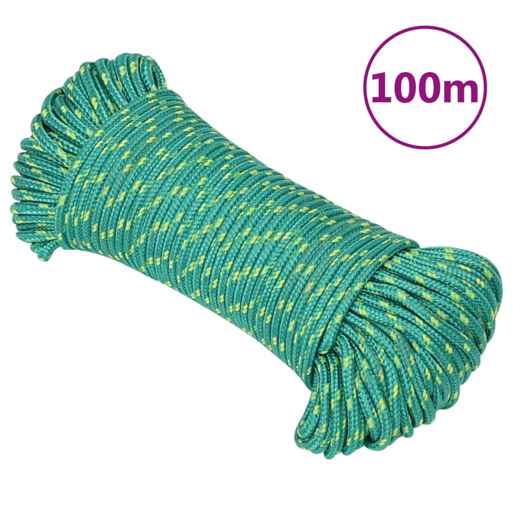 Båttau grønn 3 mm 100 m polypropylen