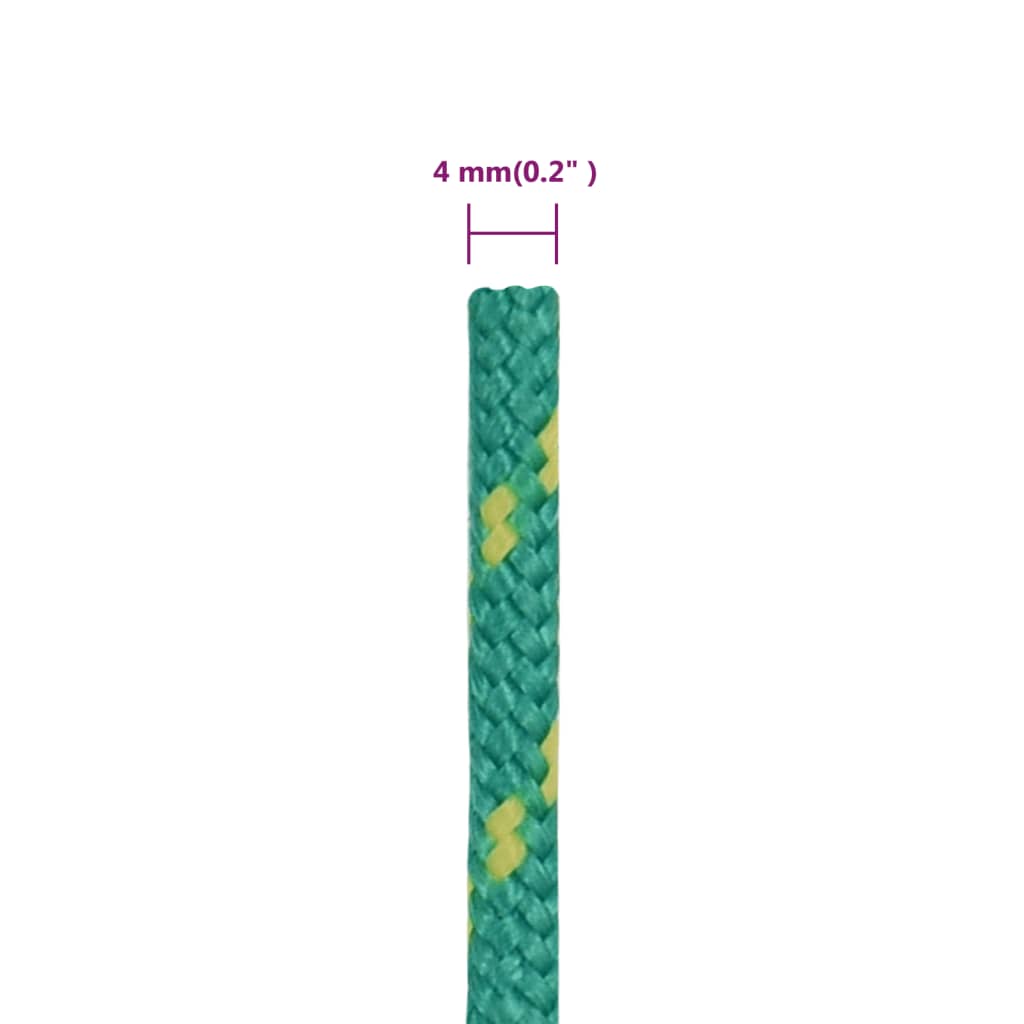 Båttau grønn 4 mm 250 m polypropylen vidaXL