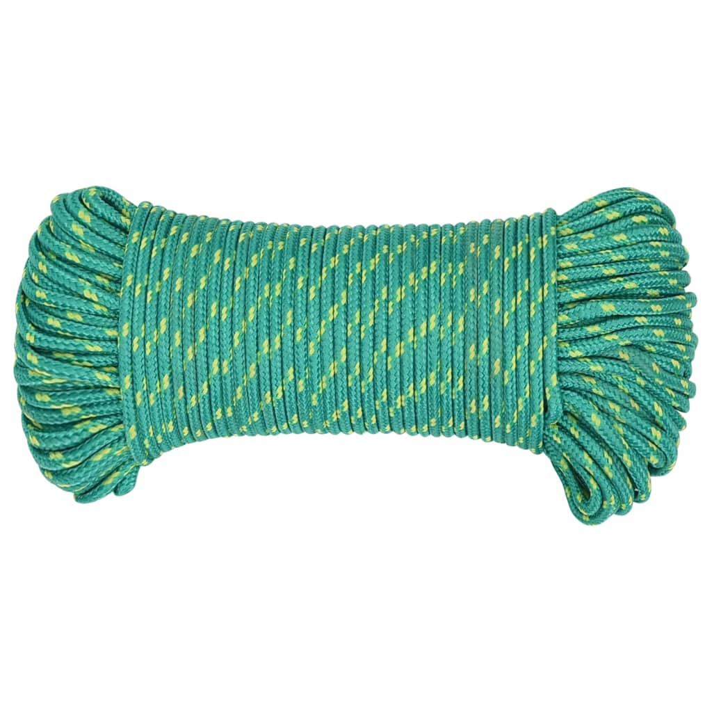 Båttau grønn 5 mm 25 m polypropylen
