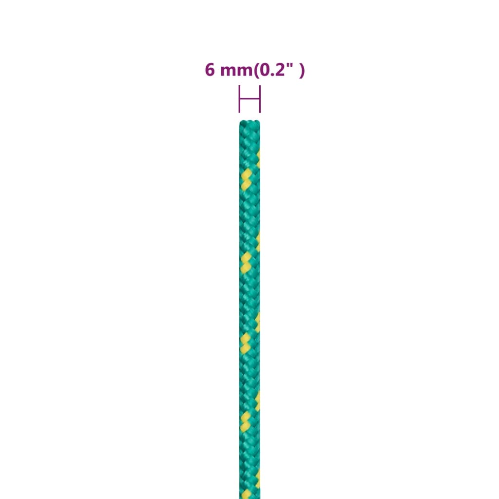 Båttau grønn 6 mm 500 m polypropylen vidaXL