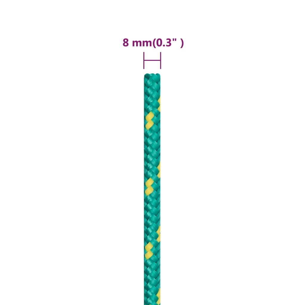 Båttau grønn 8 mm 50 m polypropylen