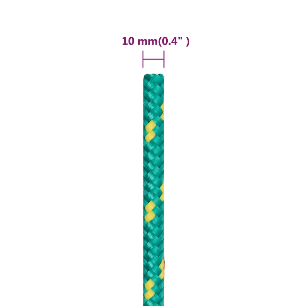 Båttau grønn 10 mm 25 m polypropylen