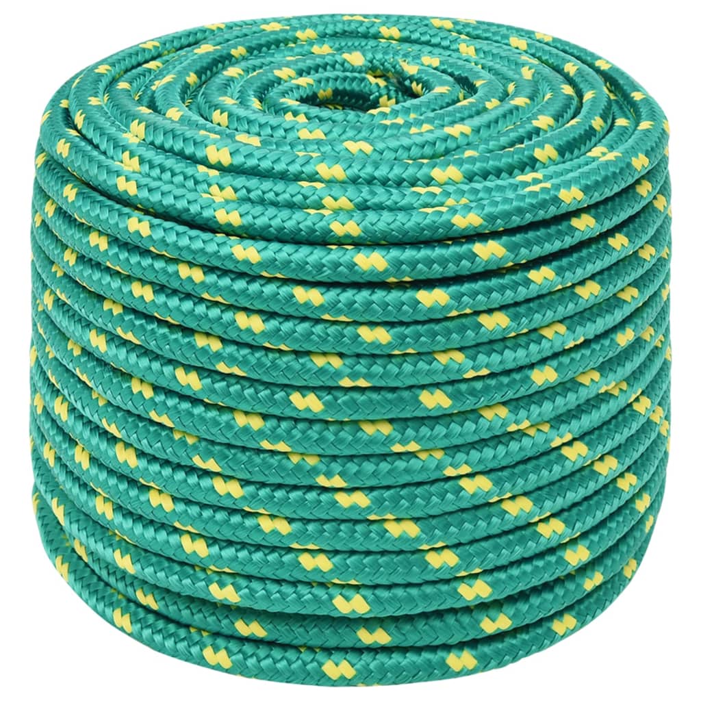 Båttau grønn 12 mm 25 m polypropylen