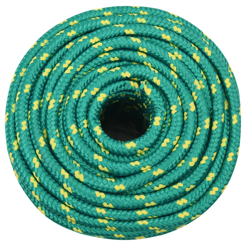 Båttau grønn 12 mm 25 m polypropylen