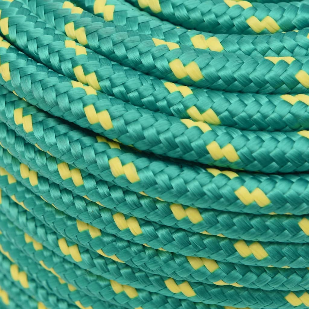 Båttau grønn 12 mm 25 m polypropylen