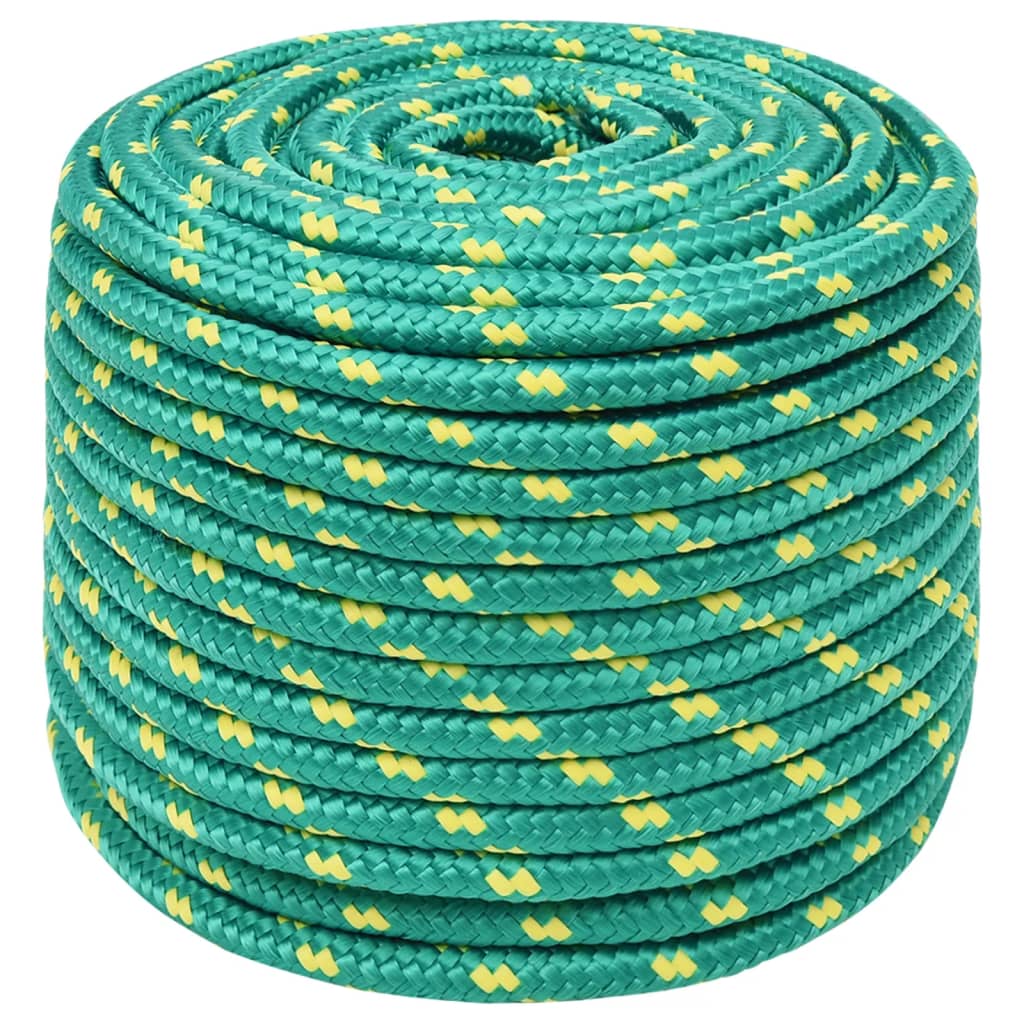 Båttau grønn 12 mm 250 m polypropylen
