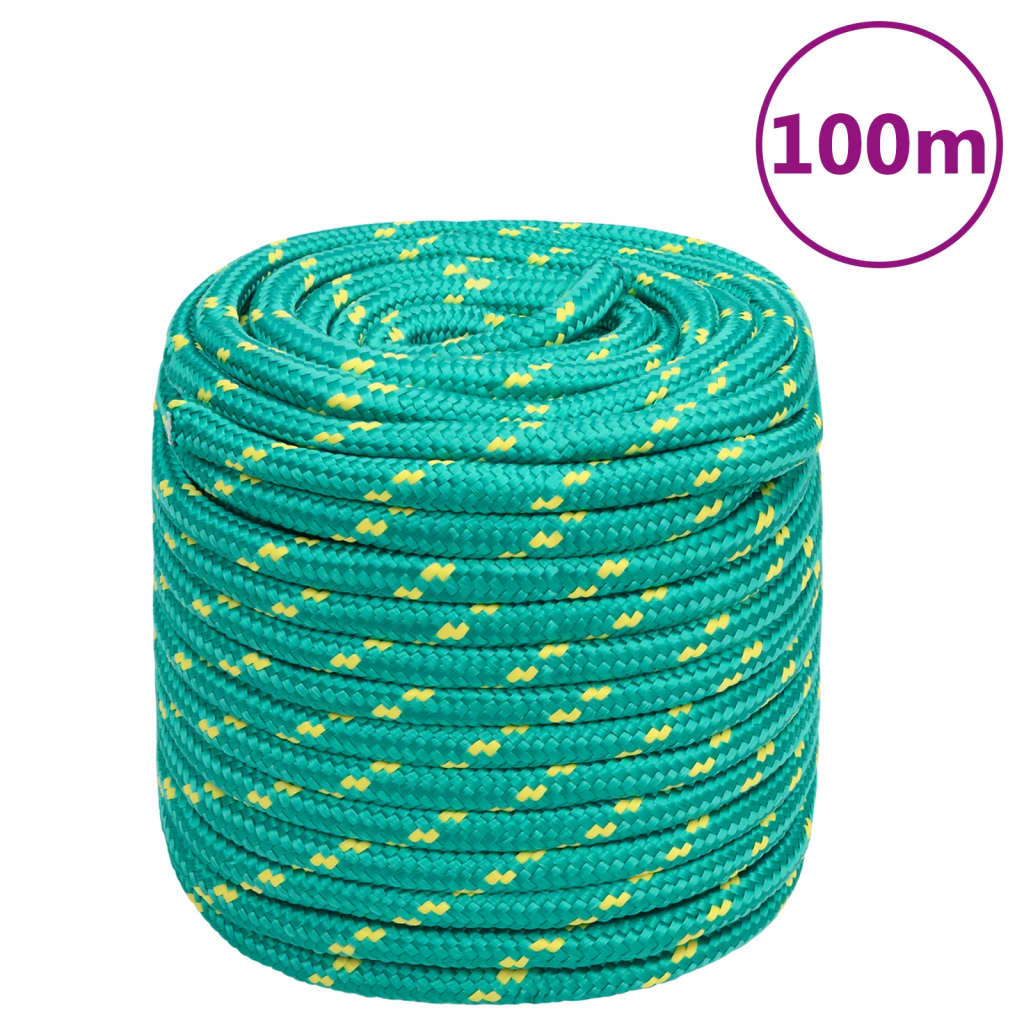 Båttau grønn 16 mm 100 m polypropylen