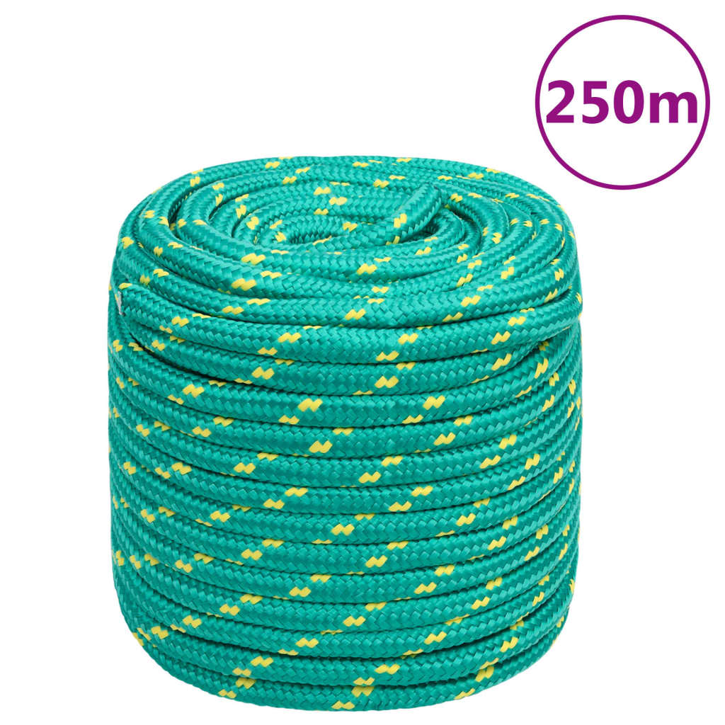 Båttau grønn 16 mm 250 m polypropylen