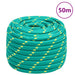 Båttau grønn 20 mm 50 m polypropylen