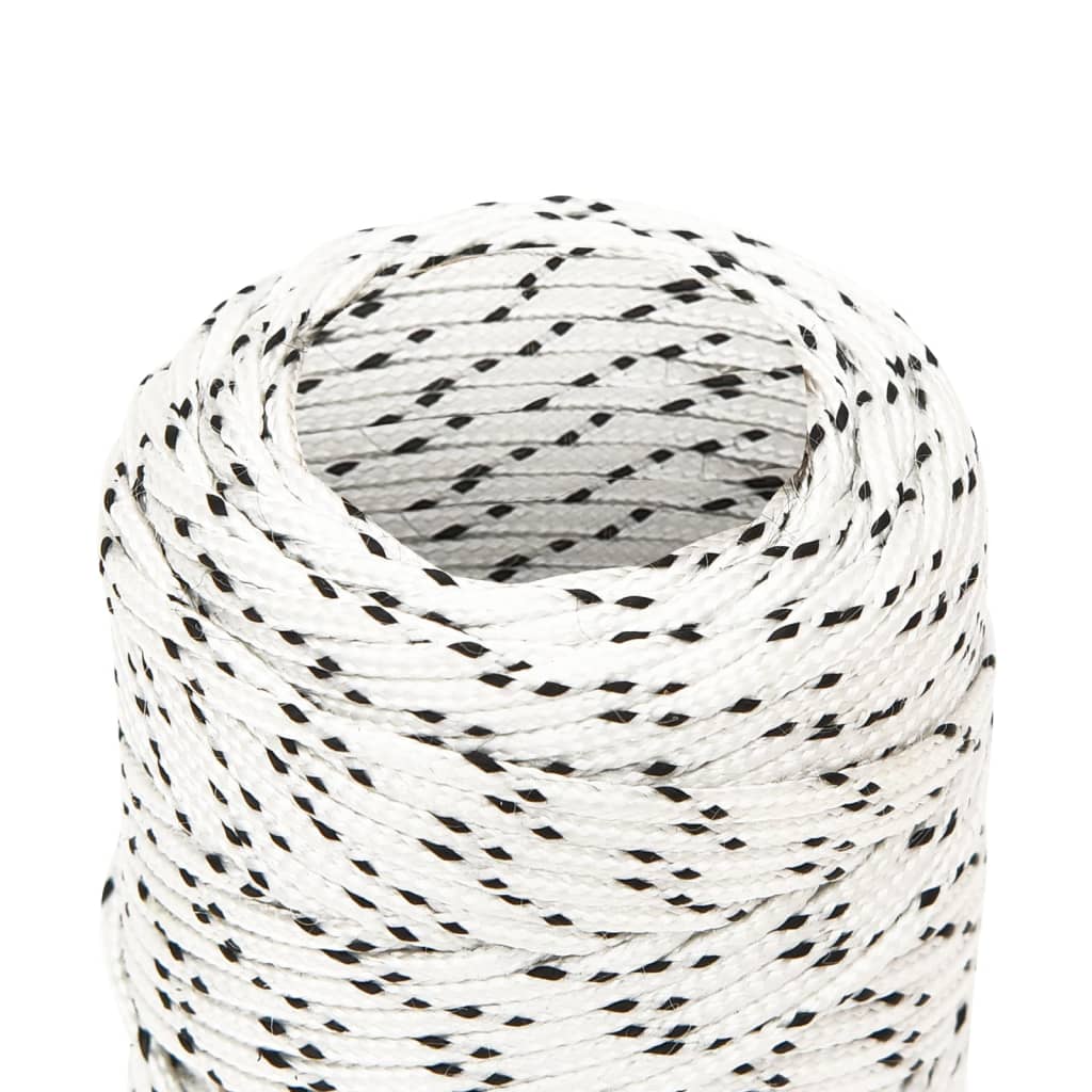 Flettet båttau hvit 2 mm x 25 m polyester