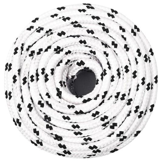 Arbeidstau hvit 10 mm 100 m polyester