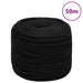 Arbeidstau svart 8 mm 50 m polyester
