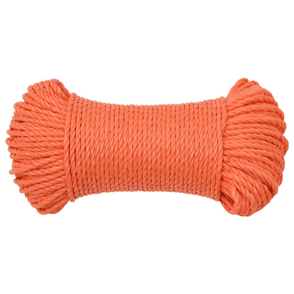 Arbeidstau oransje 8 mm 250 m polypropylen