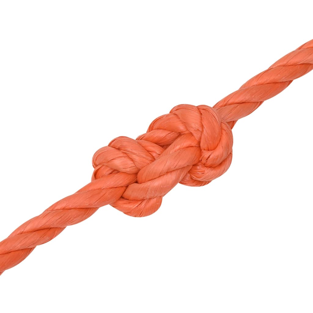 Arbeidstau oransje 20 mm 100 m polypropylen