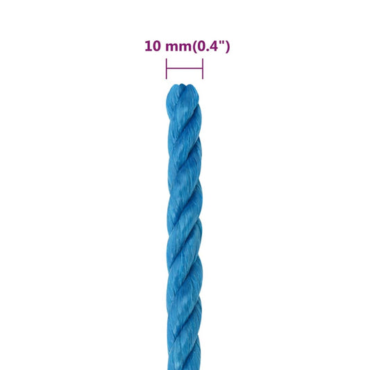 Arbeidstau blå 10 mm 50 m polypropylen