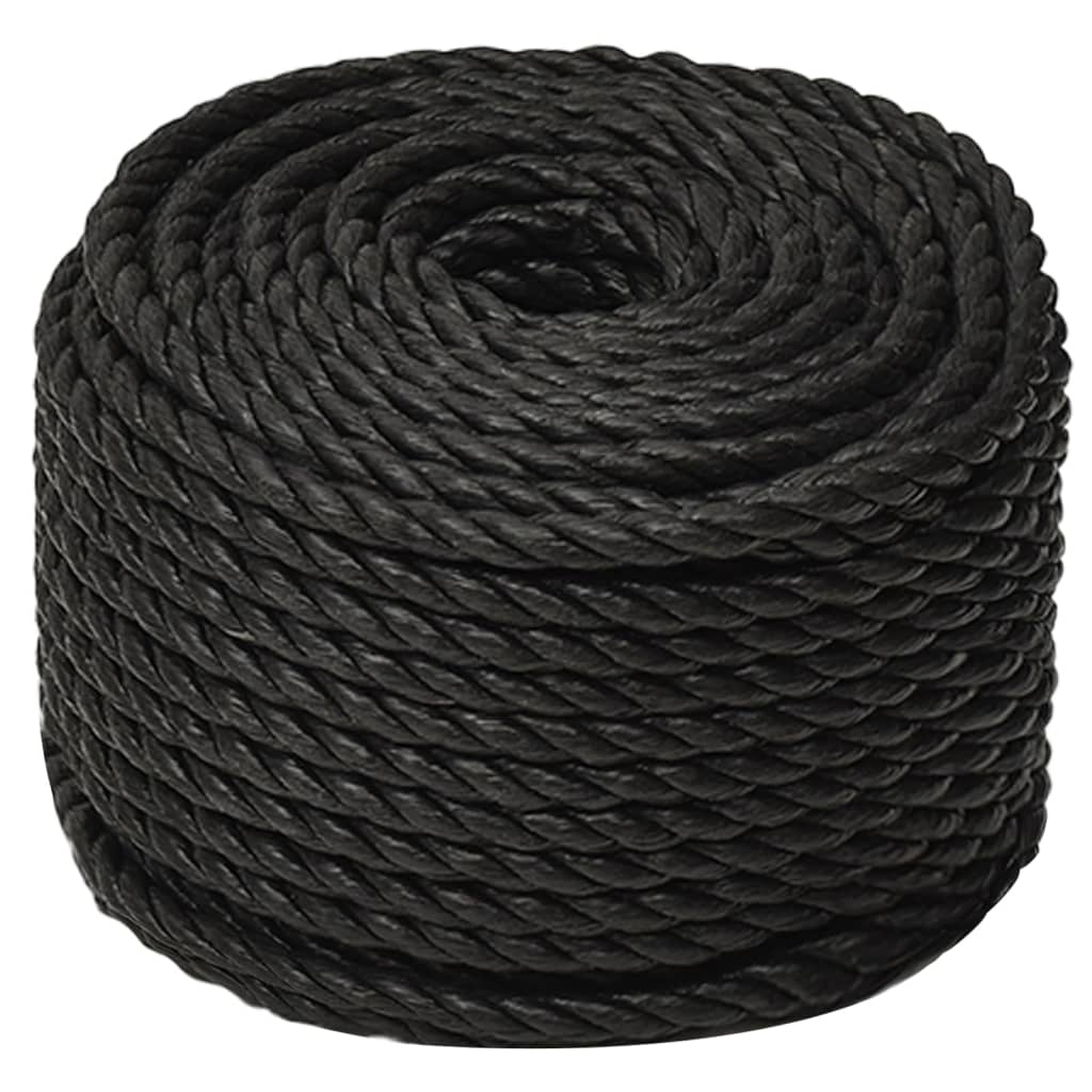 Arbeidstau svart 10 mm 50 m polypropylen