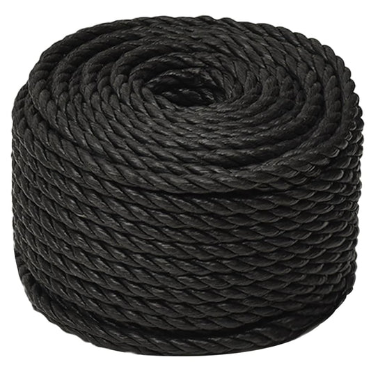 Arbeidstau svart 10 mm 50 m polypropylen