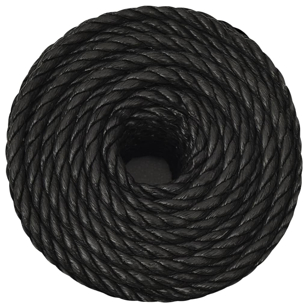 Arbeidstau svart 10 mm 50 m polypropylen